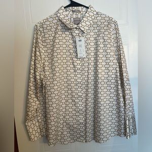 NWT Chicos long sleeve button up blouse chicos size 3